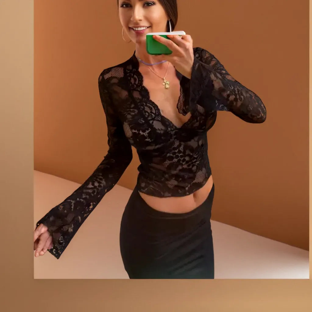 Luxe Diepe V Top vrouwen