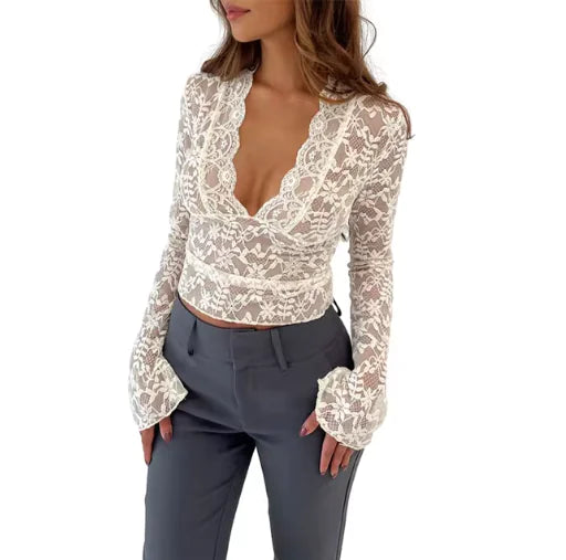 Luxe Diepe V Top vrouwen